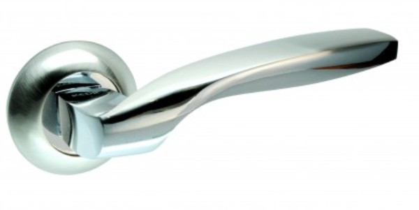 Дверна ручка KEDR HRoz-07.045-AL SN/CP, сатин хром (Китай)