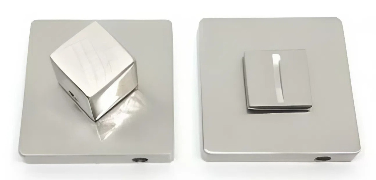 Дверний фіксатор WC KEDR BK62-CUBIK-SN, сатин (Китай)