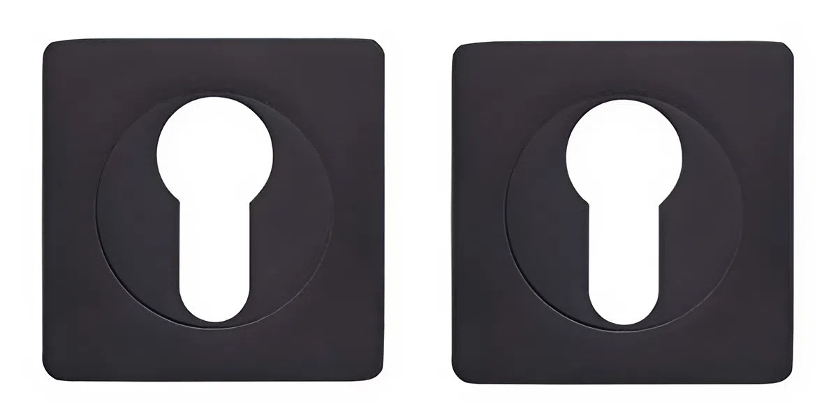 Накладки на циліндр KEDR ET 08-01- Black mat, чорний матовий (Китай)