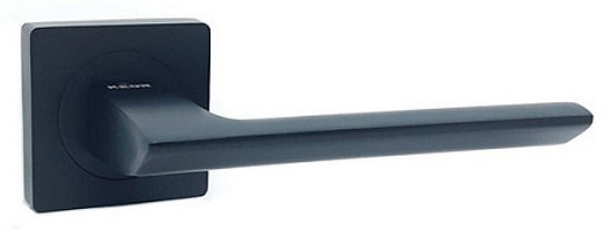 Дверна ручка KEDR R08.148-AL-Black mat, чорний матовий (Китай)
