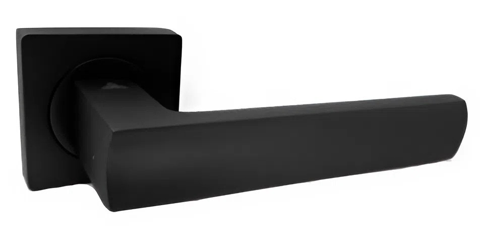 Дверна ручка KEDR R08.144-AL-Black mat, чорний матовий (Китай)