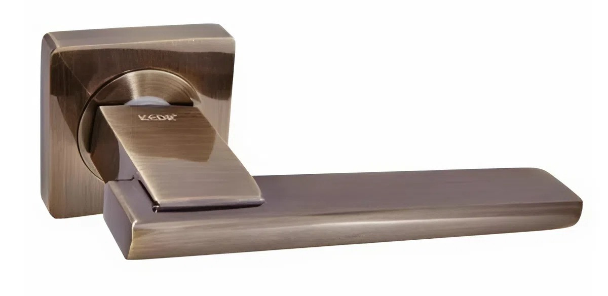 Дверна ручка KEDR R08.142-AL-AB, бронза (Китай)