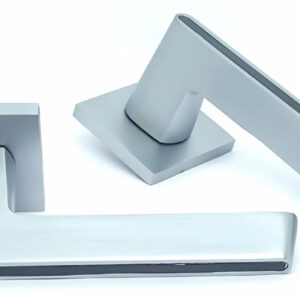 Дверна ручка KEDR ULTRA R21.190 MCP/BL, хром матовий (Китай)