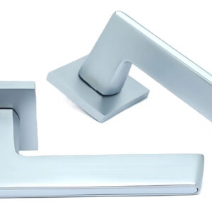 Дверна ручка KEDR ULTRA R21.190 MCP/WH, матовий хром (Китай)