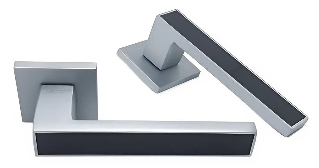 Дверна ручка KEDR ULTRA R21.810 MCP/BL, хром матовий (Китай)