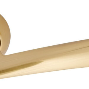 Ручка на круглій розетці KEDR R10.080-AL-SB/PB, золото-золото поліроване (Китай)