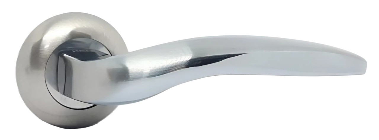 Дверна ручка KEDR R10.295-AL-SN/CP, сатин-хром (Китай)