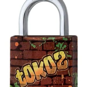 Замок навісний TOKOZ GRAFFITI 40 NR shackle, 22×6,2 мм (Чехія)
