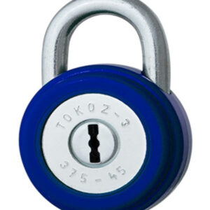 Замок навісний TOKOZ 375/45, 3 ключі, NR shackle, синій (Чехія)