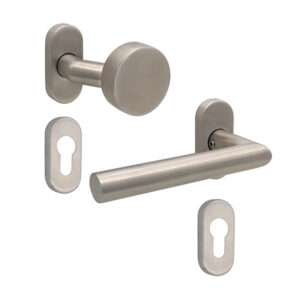 Ручки для дверей ABARO Lido FM фікс-натискна, нержавіюча сталь (Україна)