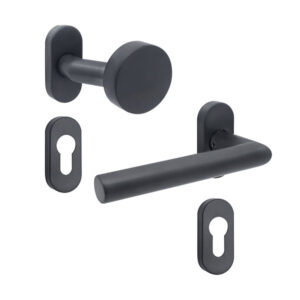Ручки для дверей ABARO Lido FM фікс-натискна, антрацит (Україна)