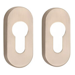 Накладки на циліндр ABARO D02 овальні, нержавіюча сталь (Україна)