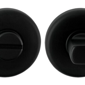 Дверний WC фіксатор Almar круглий d50, чорний матовий (Італія)