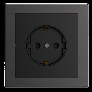Розетка Akubela K32-SEU чорна (Китай)
